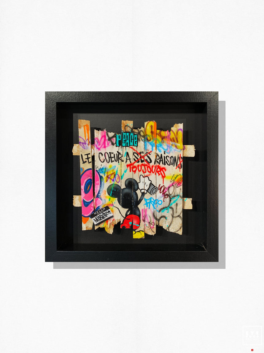 Le coeur a tjr raison - Œuvres Originales - Arc, Banksy, Coeur, couleur, Disney