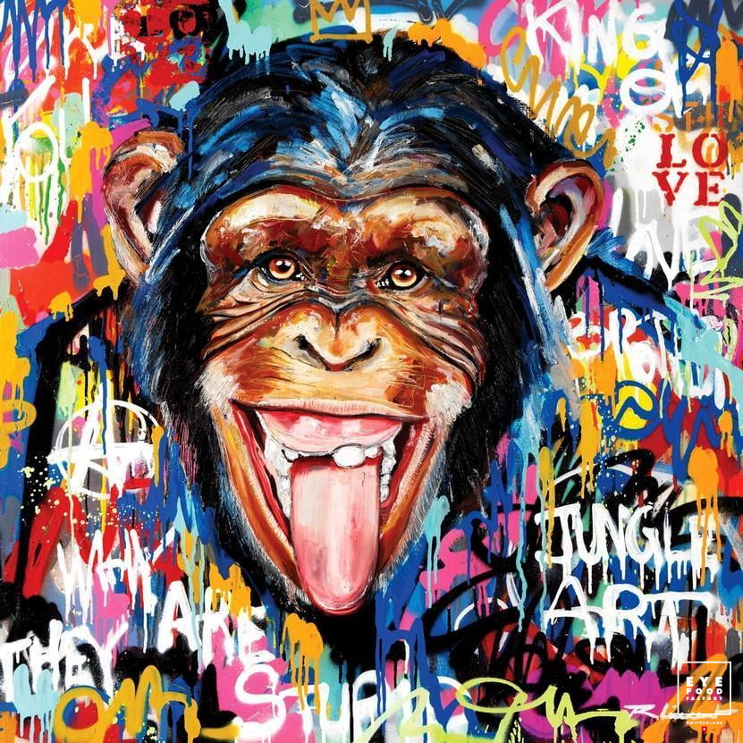 Happy face - Éditions Limitées - @bestseller, Animal, Langue, Poils, Primate