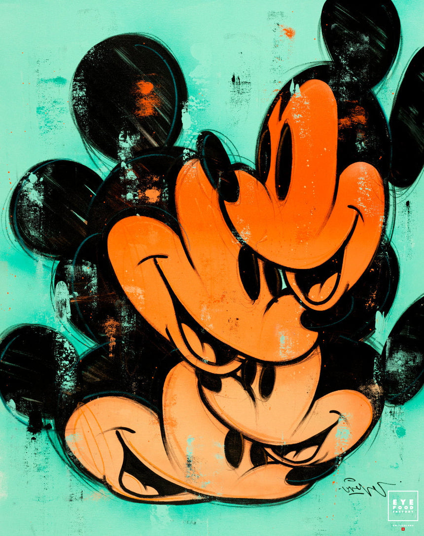 Orange Gradient - Éditions Limitées - @nouveau, exportnewch, Mickey, Toile