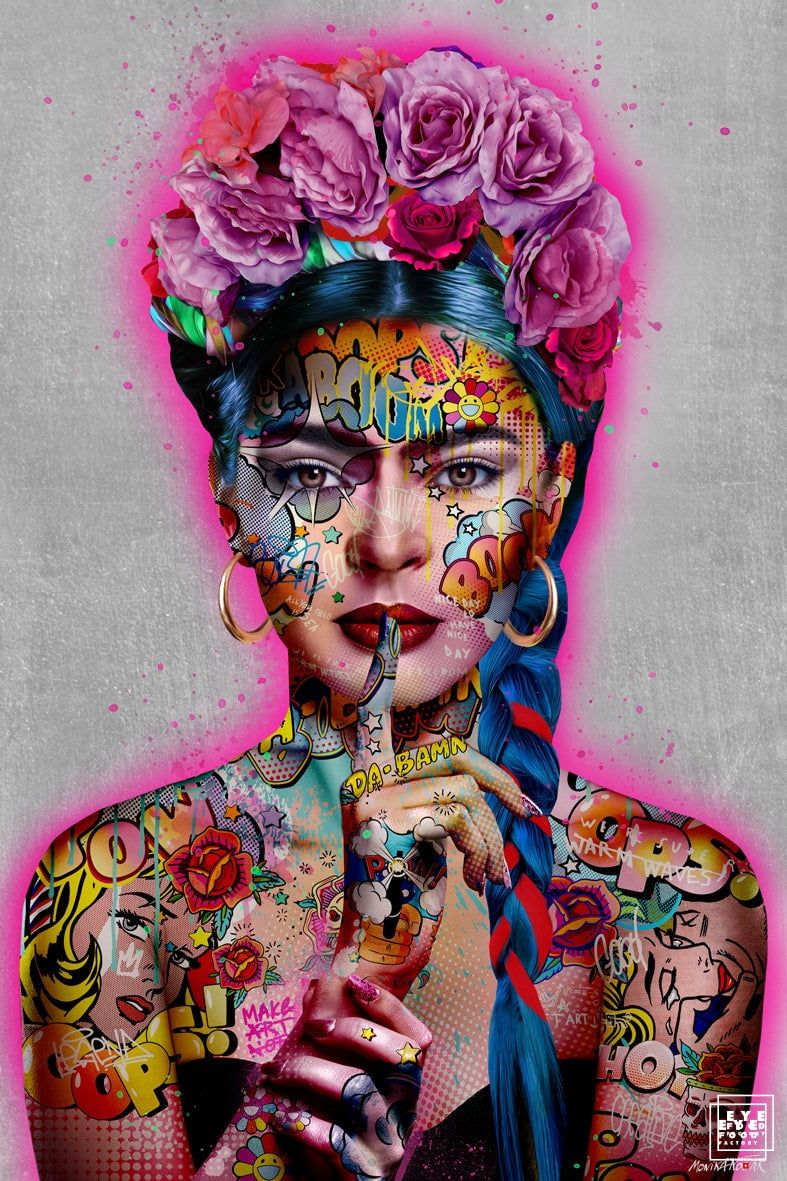Viva Frida - Éditions Limitées - @nouveau, exportnewch, femme, Fleurs, Graffiti