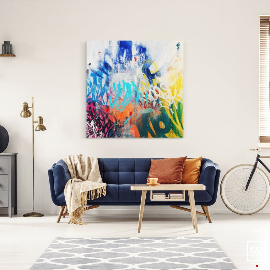 0011 - Éditions Limitées - Abstrait, Blanc, Bleu, Graffiti, Jaune