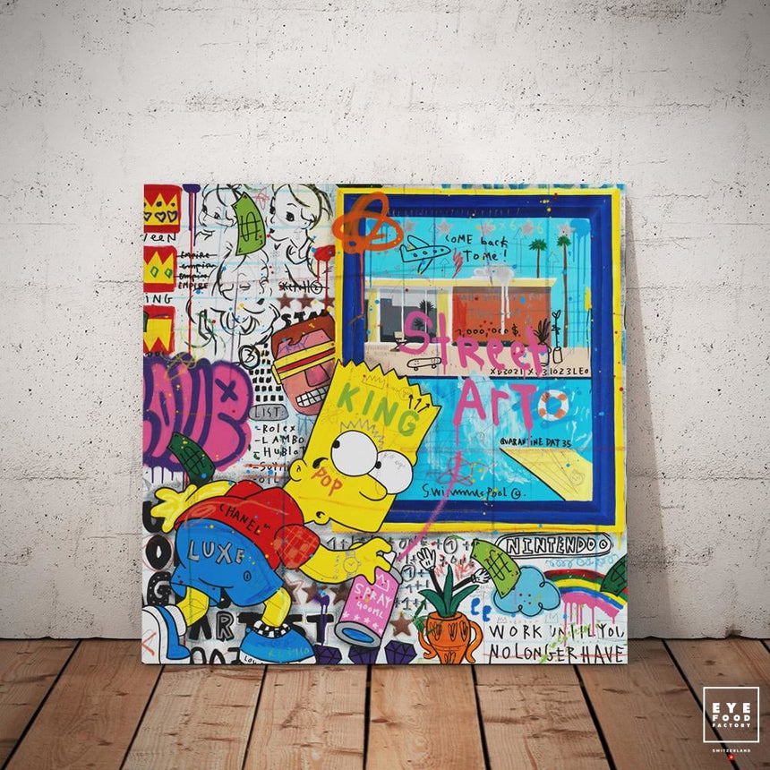 Bart at the Museum - Éditions Limitées - Ailes, Anges, Simpson, Blanc, Cartoon