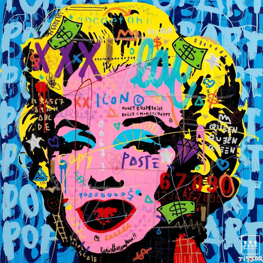 M.M Blue - Éditions Limitées - Actrice, Artiste, Cinéma, Marilyn Monroe, Pop Art