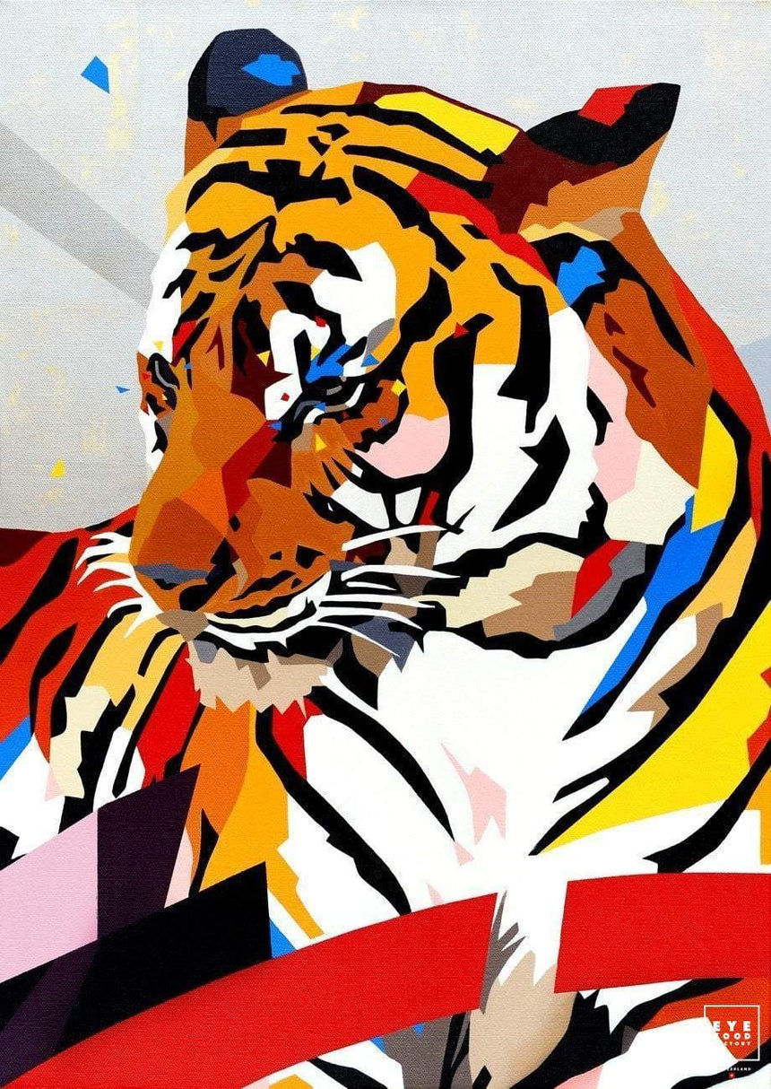 China tiger - Éditions Limitées - Animal, Offline, Tigre, Toile