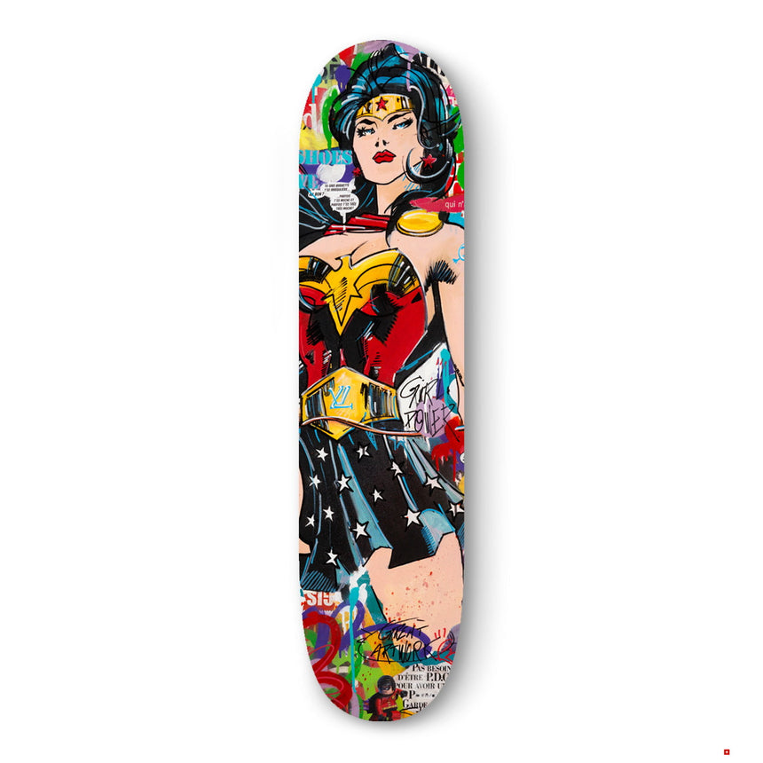 F- ORANGE GRADIENT - FAKEBOARDS - 82x22 cm, Dibond®, new, Original, Pop Art