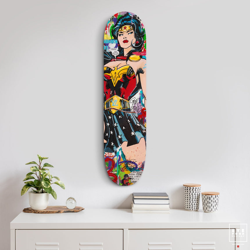 F- ORANGE GRADIENT - FAKEBOARDS - 82x22 cm, Dibond®, new, Original, Pop Art