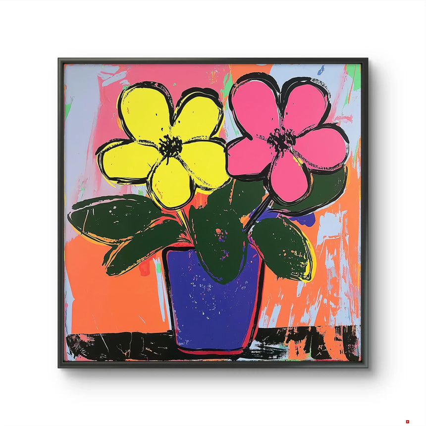 Flowers blue - Éditions Limitées - 120x120cm, 60x60cm, @nouveau, couleur,