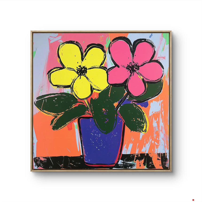 Flowers blue - Éditions Limitées - 120x120cm, 60x60cm, @nouveau, couleur,