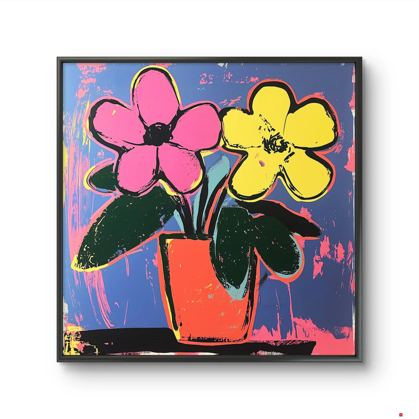 Flowers orange - Éditions Limitées - 120x120cm, 60x60cm, @nouveau, couleur,
