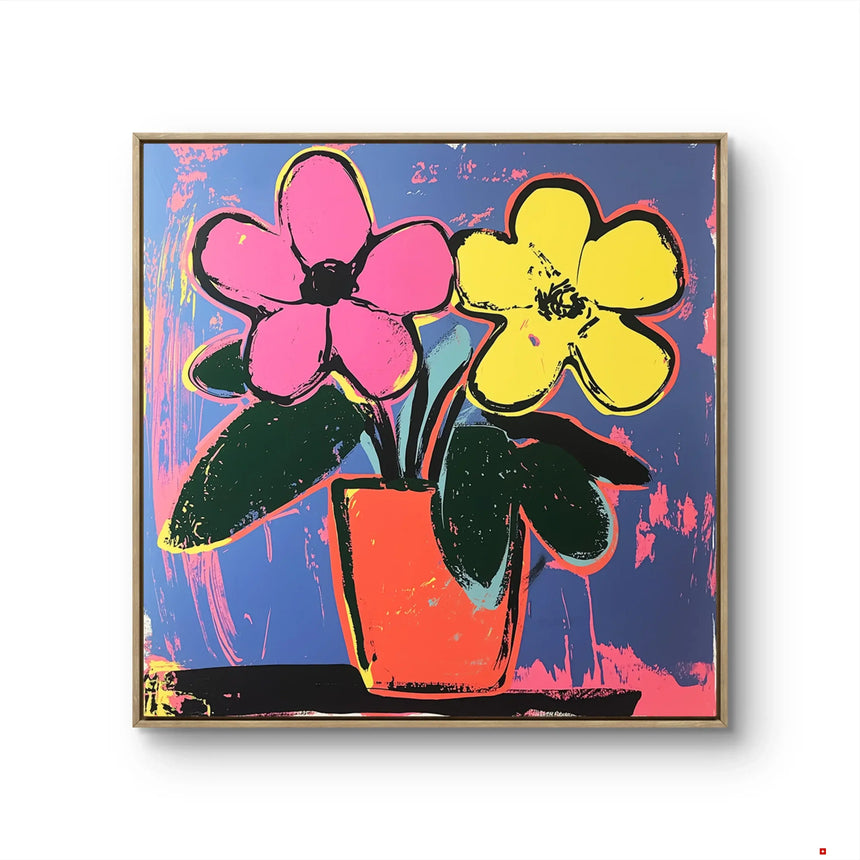 Flowers orange - Éditions Limitées - 120x120cm, 60x60cm, @nouveau, couleur,