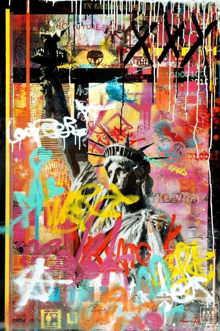 Liberty - Éditions Limitées - New-York, Offline, Statue de la Liberté, Toile,