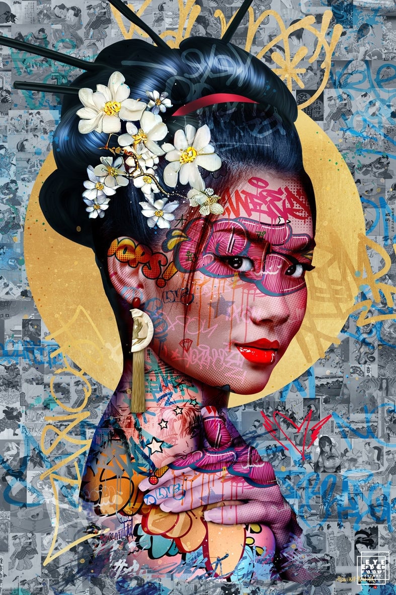 Sun Liloo - Éditions Limitées - @nouveau, exportnewch, femme, geisha, Graffiti