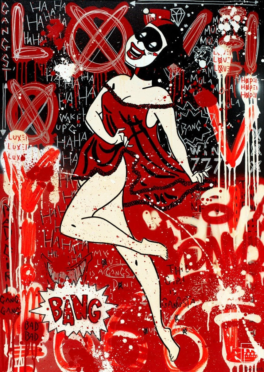 La la - Éditions Limitées - DC Comics, Girl, Harley Quinn, Offline, Pop Art