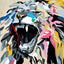 Roaring lion - Éditions Limitées - Animal, Lion, Offline, Rugir, Toile